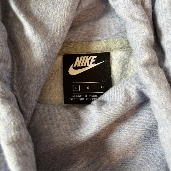 NIKE womens funnel neck hoodie. size-L . color - grayish/blue - Picture 2 of 7